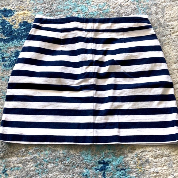 Skirt zara white and blue with zipper - Picture 3 of 6